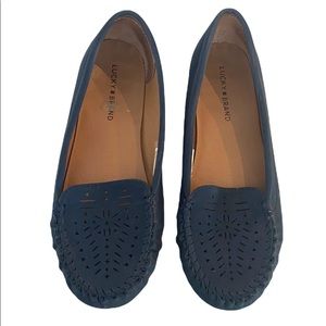 Lucky brand AJAIA laser cut loafer, navy blue , size 9